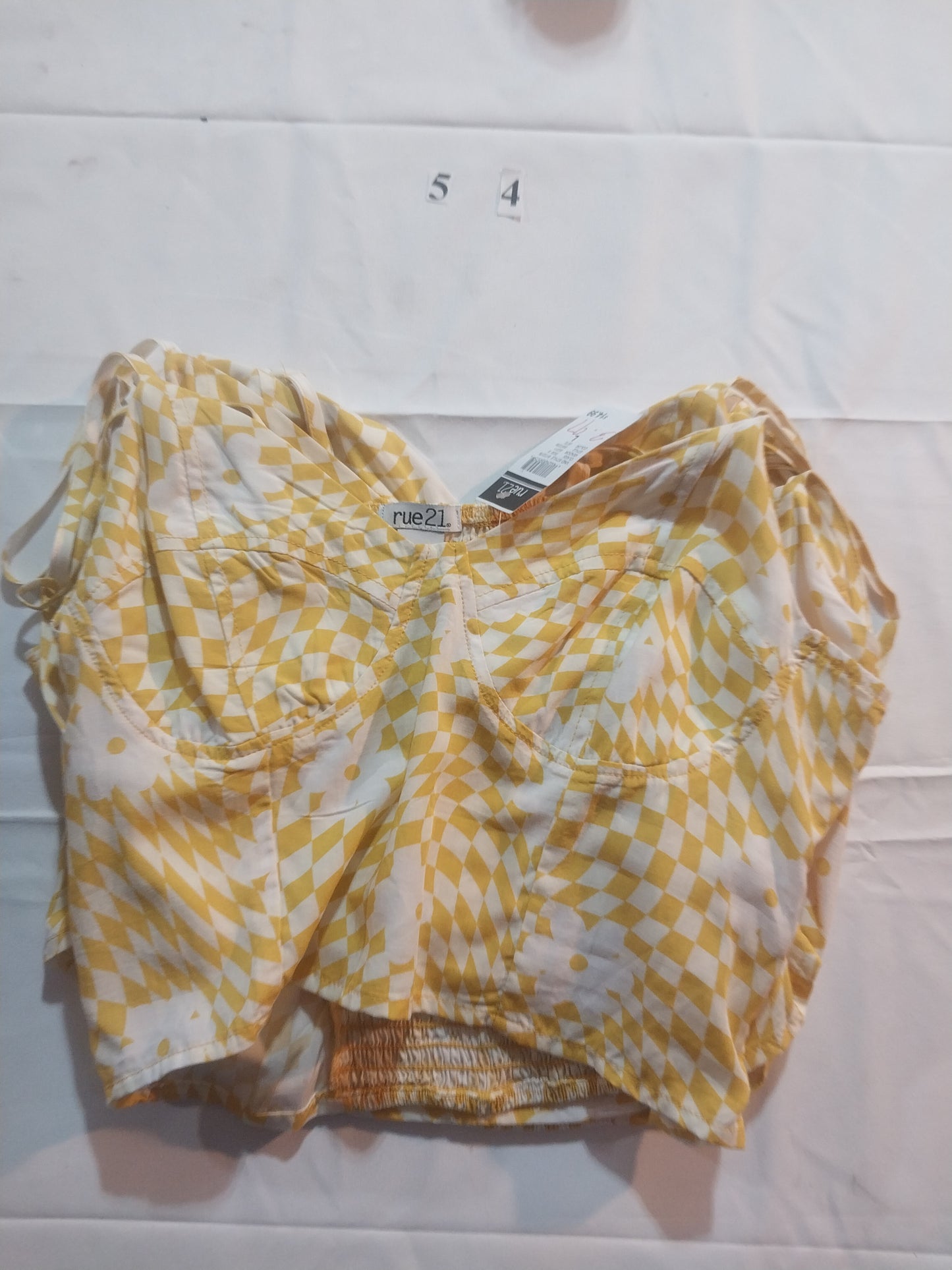 WOMEN'S MIDRIFF TANK IN GEOMETRIC PRINT