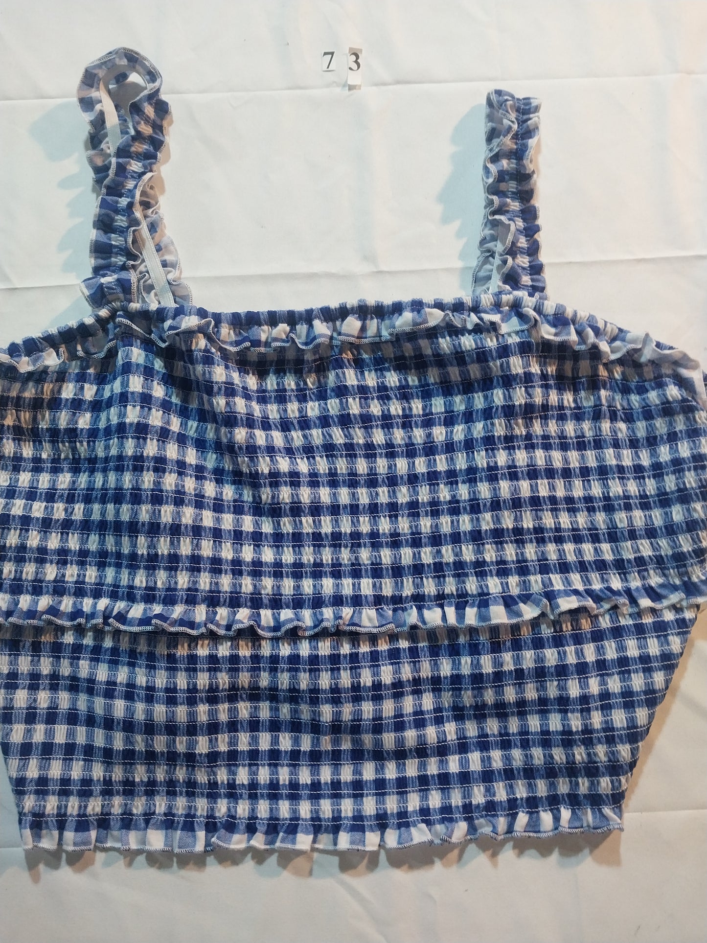 WOMEN'S PLUS SIZE GINGHAM CHECK MIDRIFF TANK TOP